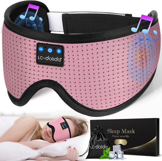 Antifaz De Dormir Con Auriculares Bluetooth 3D — Sleep Mask Con Audio Para Dormir De Lado