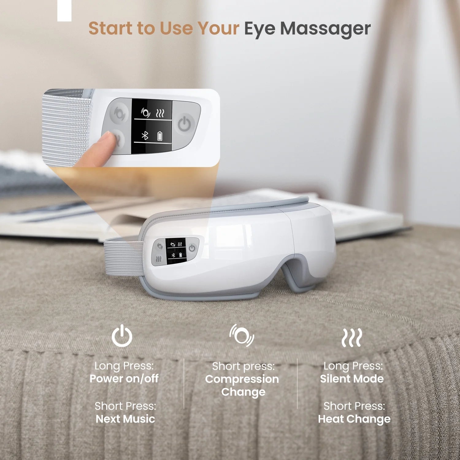 Calma Visual™ — Un Spa Para Tus Ojos Al Final Del Día (Masajeador Con Calor)